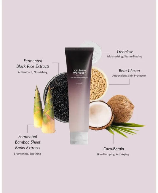 Haruharu Wonder – Black Rice Triple AHA Gentle Cleansing Gel, 100ml