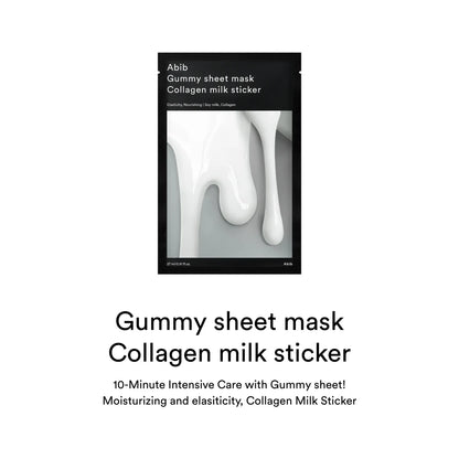 ABIB – Gum Sheet Mask Collagen Milk Sticker, 1ea