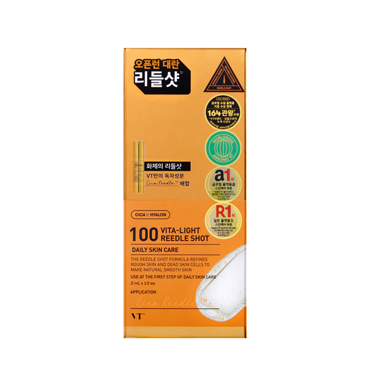 VT Cosmetics-Vita Light Reedle Shot 100 Essence 2ml x 10pcs