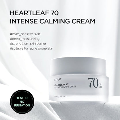 ANUA - Heartleaf 70% Intense Calming Cream, 50ml